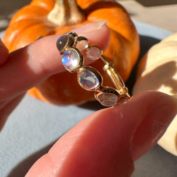 Moonstone Infinity and Half Band Ring - Picture 6 of 6